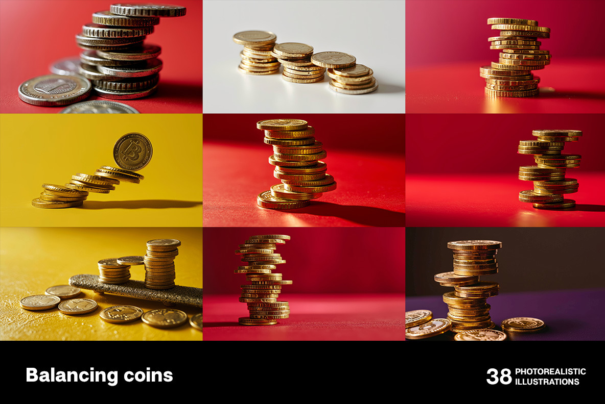 Balancing coins Balancing coins