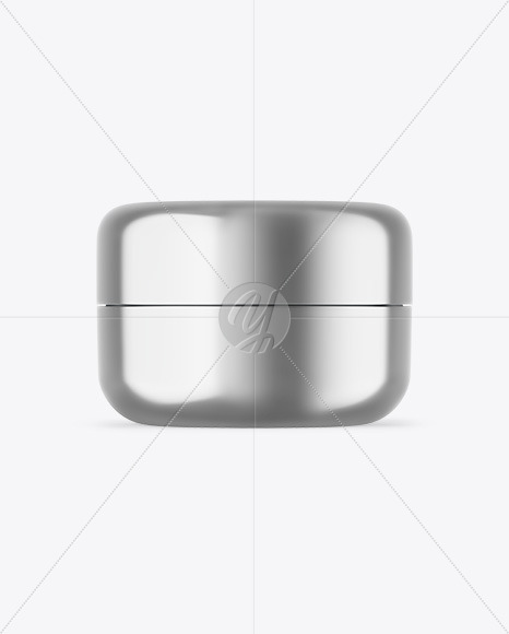 Metallic Cosmetic Jar Mockup