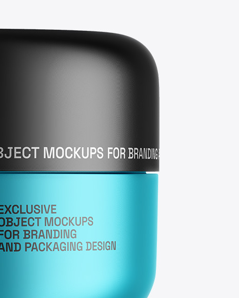 Matte Metallic Cosmetic Jar Mockup