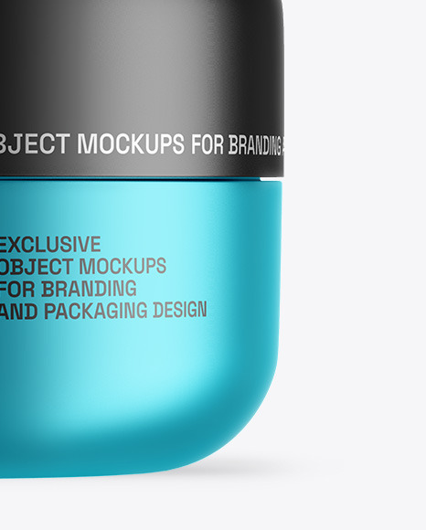 Matte Metallic Cosmetic Jar Mockup Matte Metallic Cosmetic Jar Mockup