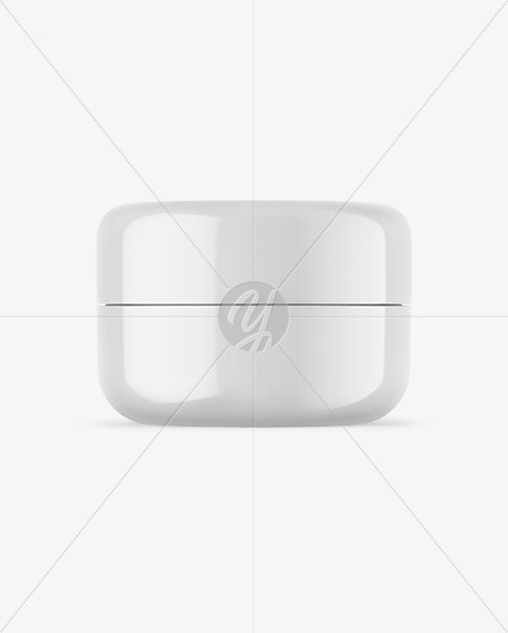 Glossy Cosmetic Jar Mockup