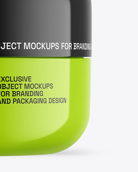 Glossy Cosmetic Jar Mockup