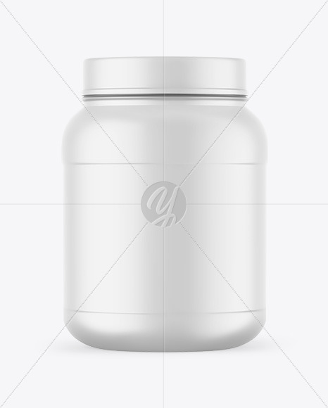 Matte Protein Jar Mockup Matte Protein Jar Mockup
