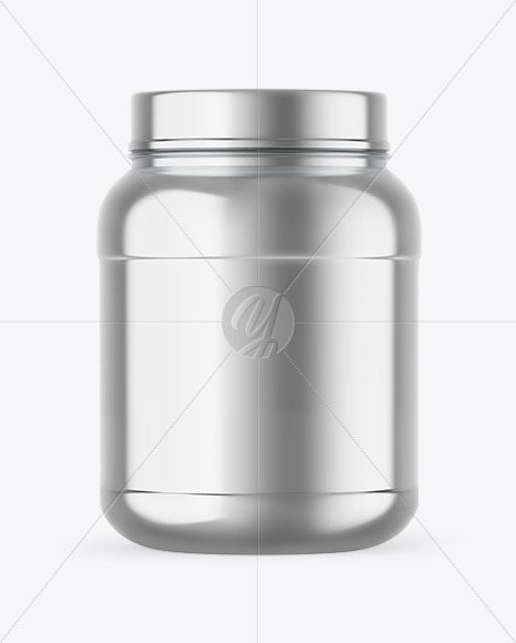 Metallic Protein Jar Mockup