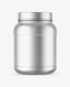 Matte Metallic Protein Jar Mockup Matte Metallic Protein Jar Mockup