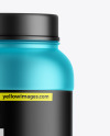 Matte Metallic Protein Jar Mockup Matte Metallic Protein Jar Mockup
