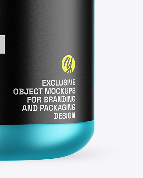 Matte Metallic Protein Jar Mockup Matte Metallic Protein Jar Mockup