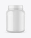 Glossy Protein Jar Mockup