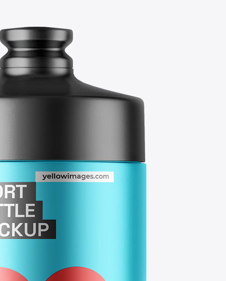 Matte Metallic Sport Bottle Mockup