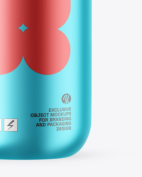 Matte Metallic Sport Bottle Mockup