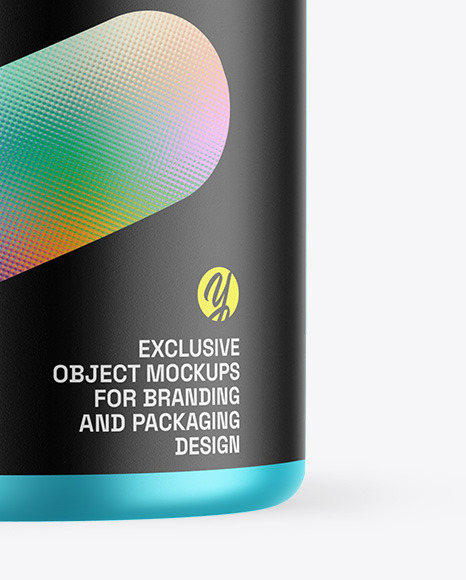 Matte Metallic Protein Jar Mockup Matte Metallic Protein Jar Mockup