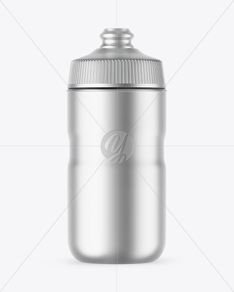 Matte Metallic Sport Bottle Mockup