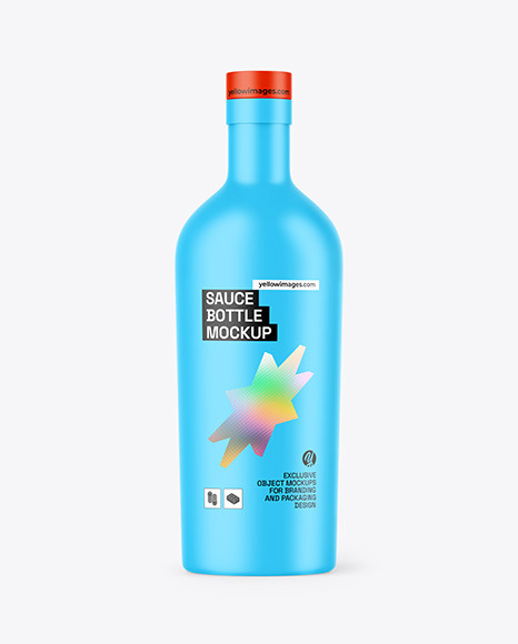 Matte Sauce Bottle Mockup