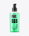 Color Liquid Cosmetic Bottle with Pump Mockup Color Liquid Cosmetic Bottle with Pump Mockup