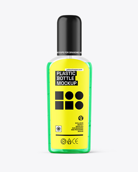 Color Liquid Cosmetic Bottle with Pump Mockup Color Liquid Cosmetic Bottle with Pump Mockup