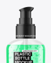 Color Liquid Cosmetic Bottle with Pump Mockup Color Liquid Cosmetic Bottle with Pump Mockup