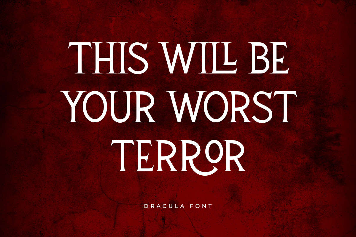 Dracula - Horror Display Serif Font