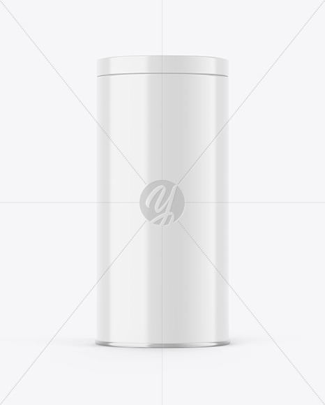 Glossy Tin Can Mockup