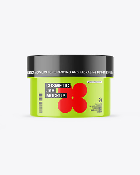 Glossy Cosmetic Jar Mockup