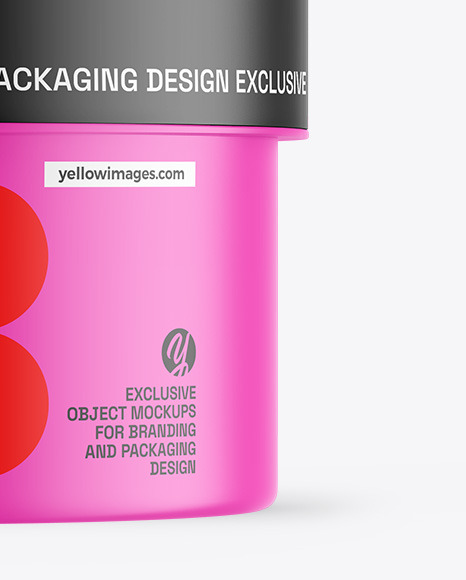 Matte Cosmetic Jar Mockup