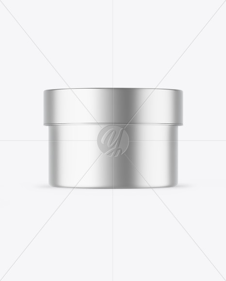 Matte Metallic Cosmetic Jar Mockup