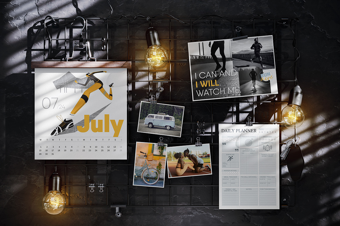 Wire Wall Metal Moodboard Mockup Wire Wall Metal Moodboard Mockup
