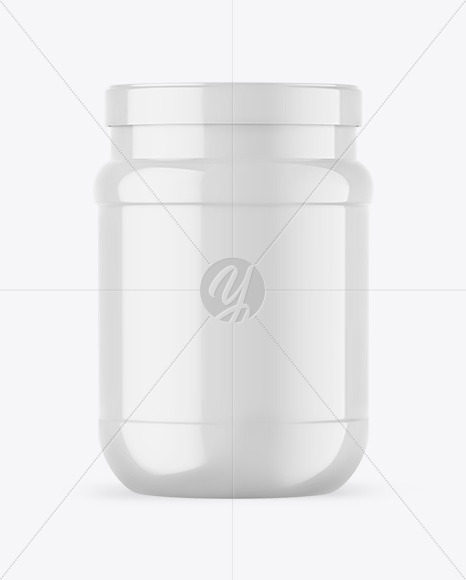 Glossy Protein Jar Mockup Glossy Protein Jar Mockup
