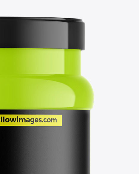 Glossy Protein Jar Mockup