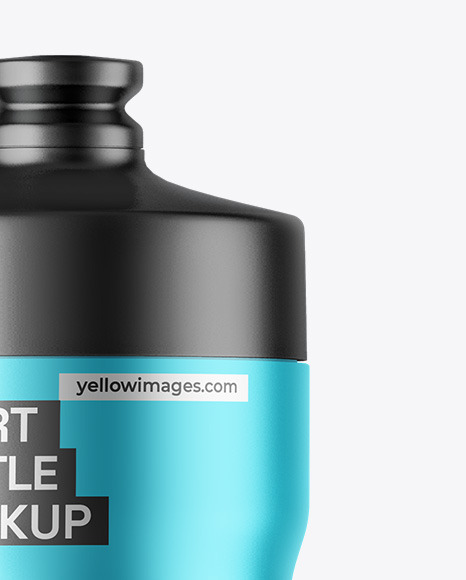 Matte Metallic Sport Bottle Mockup