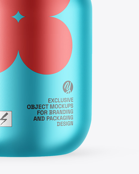 Matte Metallic Sport Bottle Mockup