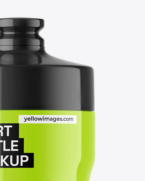 Glossy Sport Bottle Mockup
