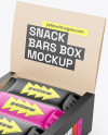 Kraft Paper Box w/ Glossy Snacks Mockup