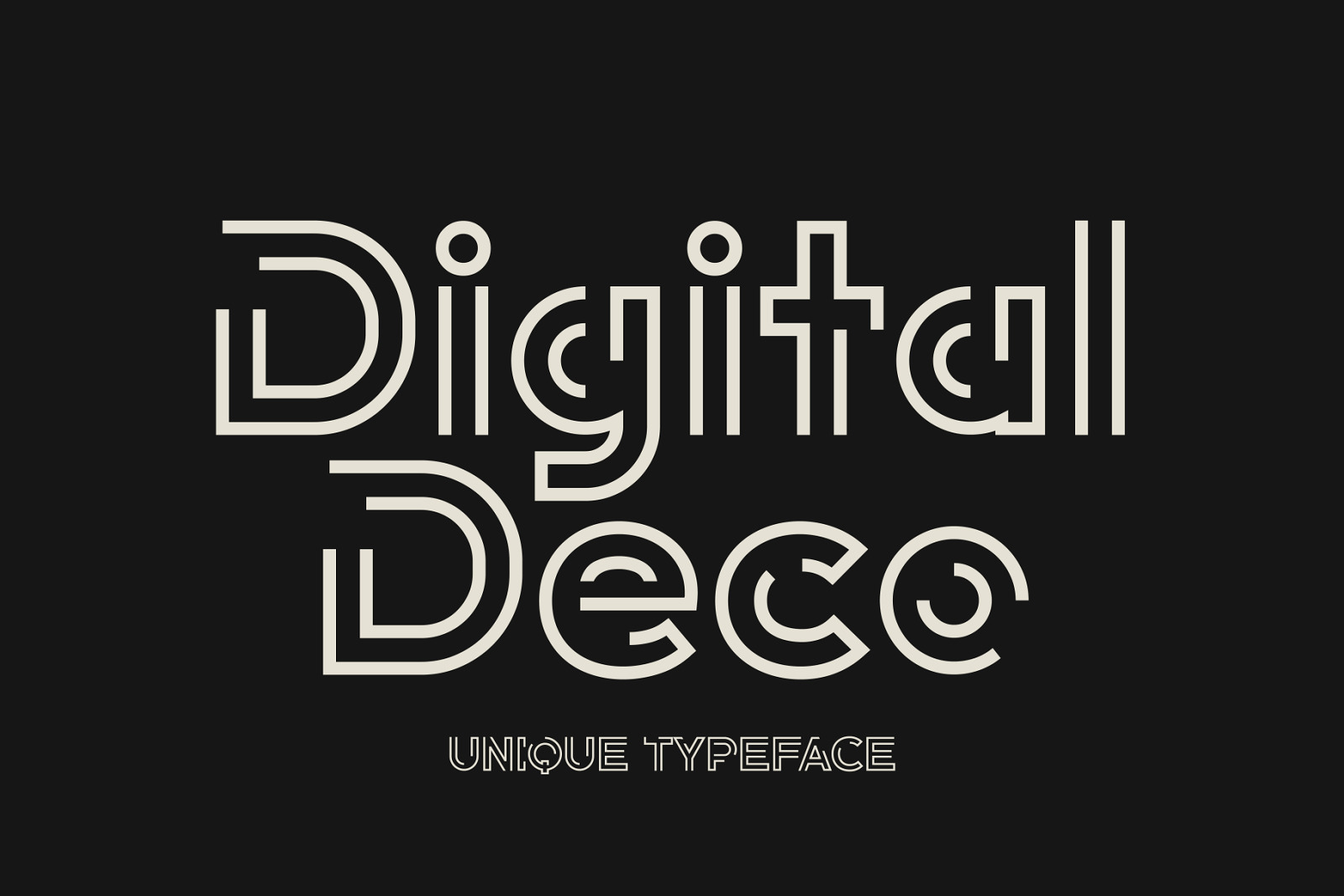 Digital Deco Typeface Digital Deco Typeface