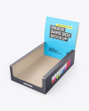 Paper Box w/ Metallic Snacks Mockup