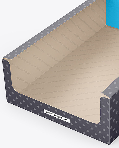 Paper Box w/ Metallic Snacks Mockup