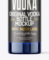 Blue Glass Vodka Bottle Mockup