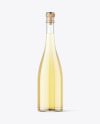 Clear Glass White Wine Bottle Mockup