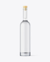 Clear Glass Vodka Bottle Mockup