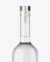 Clear Glass Vodka Bottle Mockup