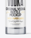 Clear Glass Vodka Bottle Mockup