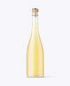 Frosted Glass White Wine Bottle Mockup