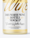 Frosted Glass White Wine Bottle Mockup Frosted Glass White Wine Bottle Mockup