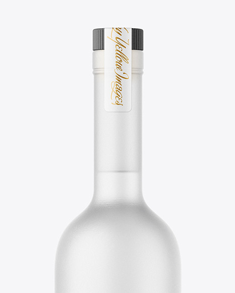 Frosted Glass Vodka Bottle Mockup