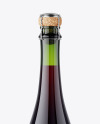 Green Glass Red Wine Bottle Mockup