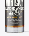 Clear Glass Whiskey Bottle Mockup