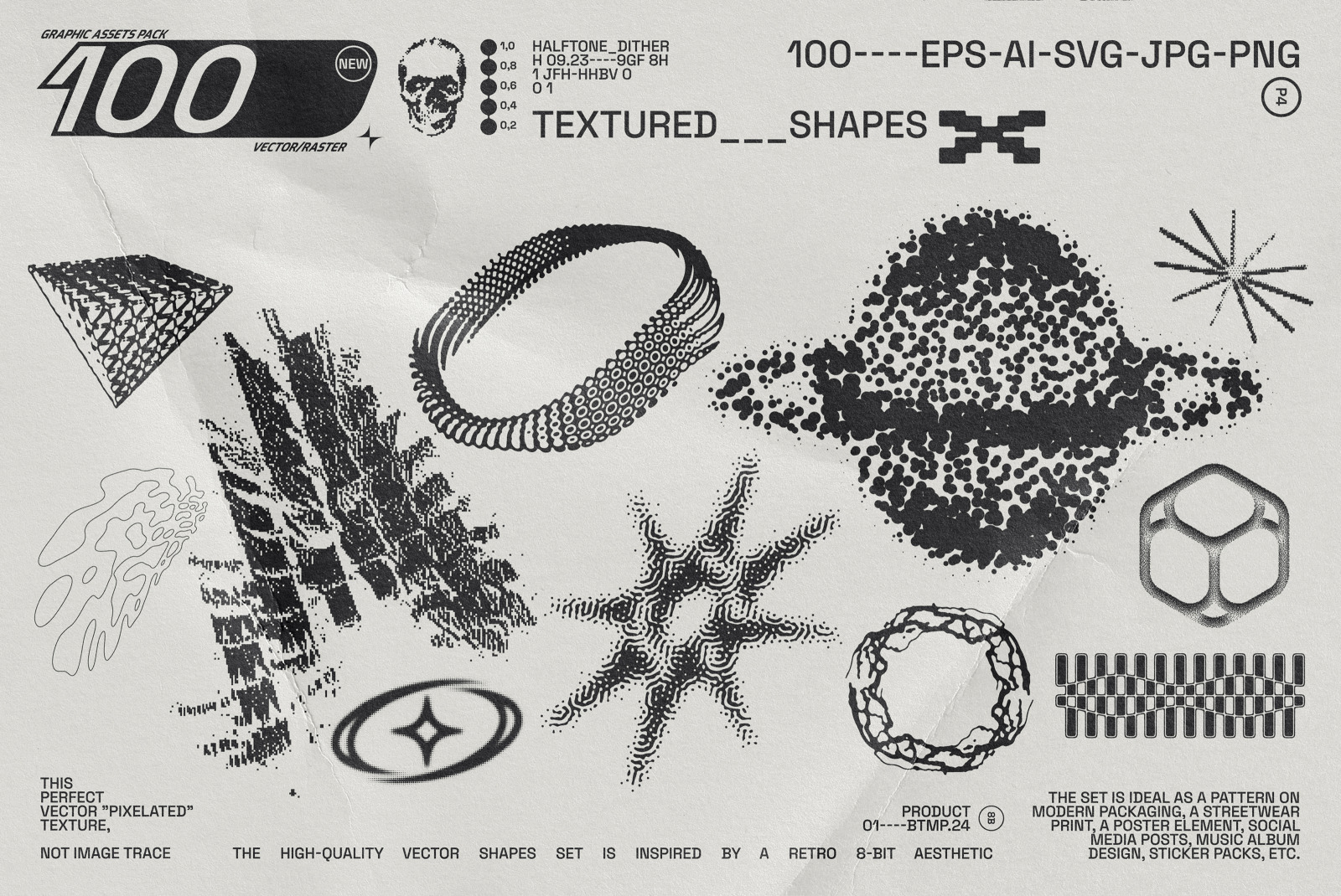 100 Textured Abstract Shapes 100 Textured Abstract Shapes