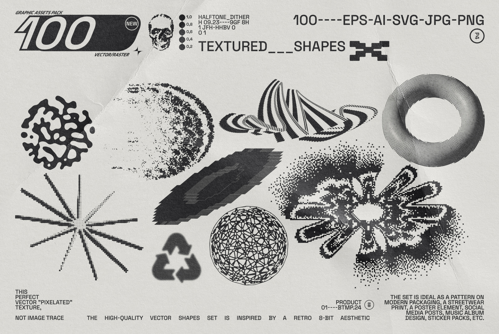 100 Textured Abstract Shapes 100 Textured Abstract Shapes