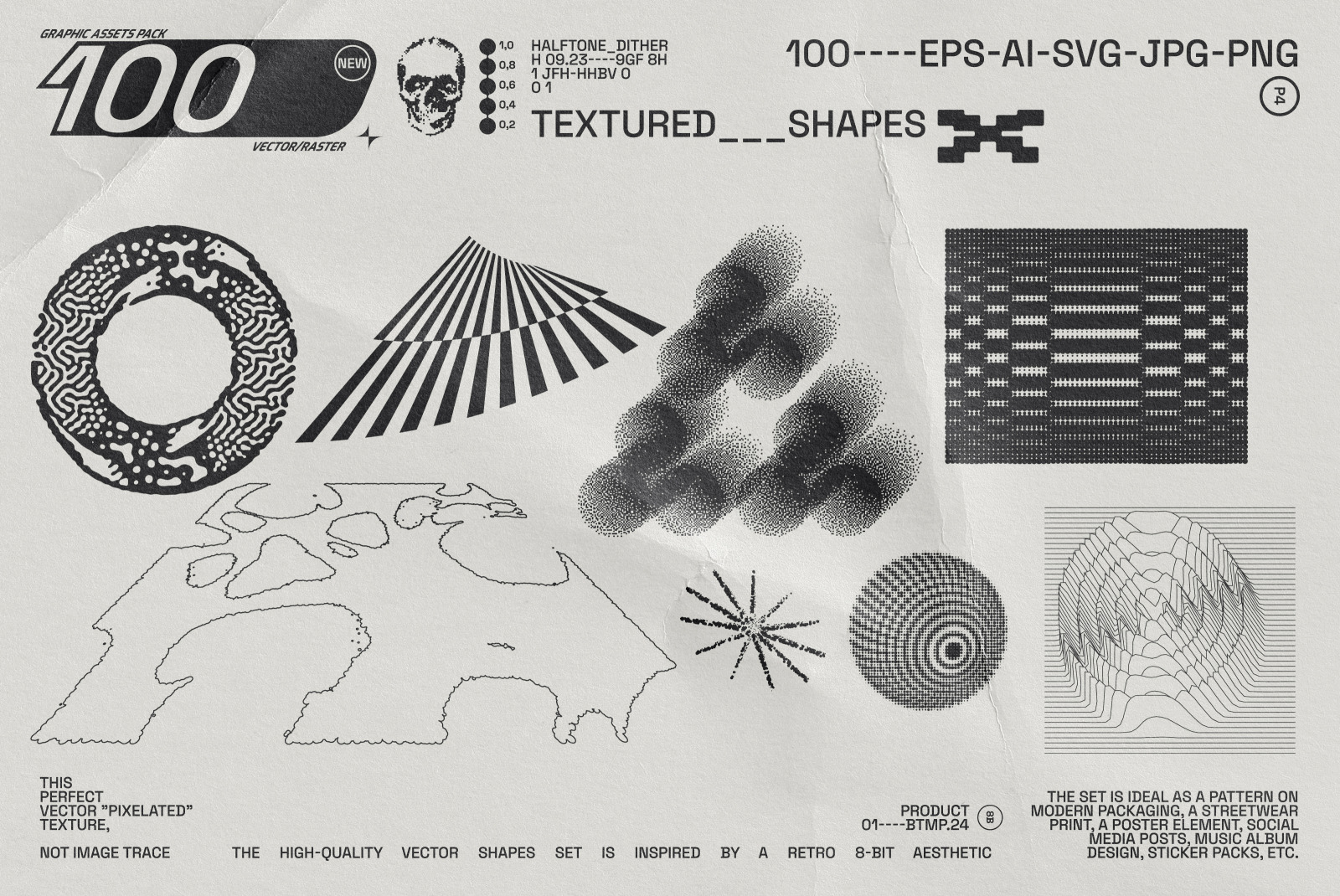 100 Textured Abstract Shapes 100 Textured Abstract Shapes