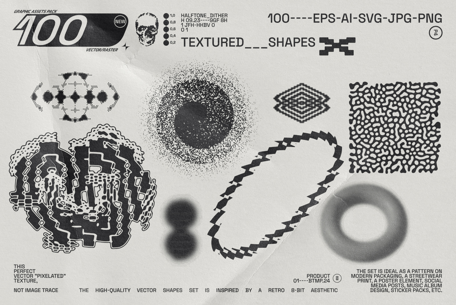 100 Textured Abstract Shapes 100 Textured Abstract Shapes