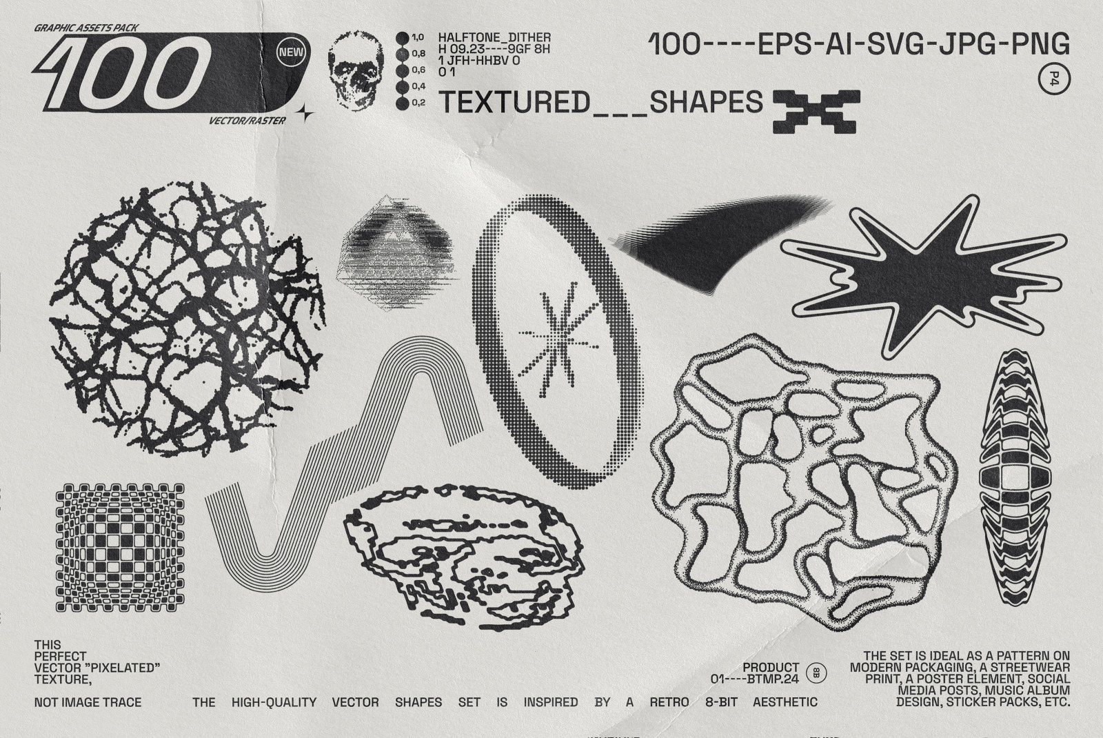 100 Textured Abstract Shapes 100 Textured Abstract Shapes